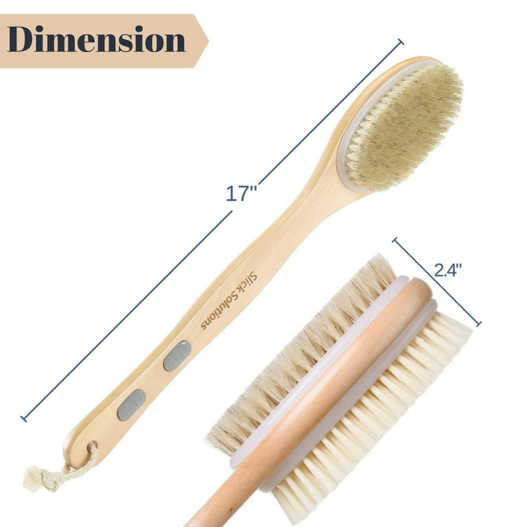 Long Handled Plastic Bath Shower Back Brush Scrubber Skin Cleaning Brushes  Body For Bathroom Accessories Cleaning Tool