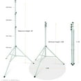 thumbnail image 3 of LINCO White 9ft Light Stand Steel Heavy Duty Tripod Stand for Work Light/Flood Light/DJ Party Lights, 3 of 11