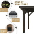 thumbnail image 6 of YODOLLA 17x12ft Wooden Carport Garage Outdoor Gazebo Wooden Pergola for Backyard, Coffee, 6 of 9