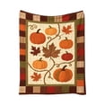 thumbnail image 3 of Halloween Sale Clearance!Fall Decorations for Home, Autumns Thanksgiving Flannel Throw Blanket 5 Cute Fall Patterns Plushs Blanket 70x100cm For Sofa Bed Camping Warm Light Weight Cover, 3 of 7
