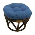 thumbnail image 1 of Blazing Needles Coussin de Repose-Pieds Rond Capitonné en Microsuède Uni, 18 Pouces, Indigo, 1 of 1