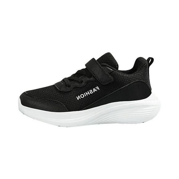 Kids Shoes Girls Solid Color Breathable Mesh Running Shoes for Kids Toddler Lightweight Non Slip Sneakers Babies Chaussures Femme Black 7.5 Years-8 Years