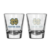 Boelter Brands Notre Dame Fighting Irish Shot Glass 2 Pack Satin Etch by Boelter Brands