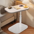 thumbnail image 4 of SPOKKI Adjustable TV Tray Table Side Table Tray, C Table End Table, Bamboo Table, 360°Swive Adjustable Height Tray Table for Bed or Sofa, Living Room, Bedroom TV Tray Table with Phone and Tablet, 4 of 6