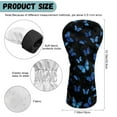 thumbnail image 6 of Yuyamidu Blue Butterfly Golf Club Head Cover Waterproof Golf Head Cover Driver Headcover Fairway Wood Headcover Hybrid Club Head Cover with Soft Lining, 6 of 7