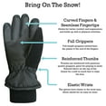 thumbnail image 3 of N'Ice Caps Kids Waterproof Thinsulate Snow Gloves Winter Warm Insulated Boys Girls Children Black, 3 of 5