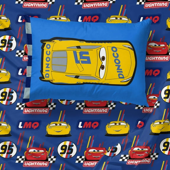 Cars McQueen and Dinco 3 Piece Twin Size Bed Sheet Set