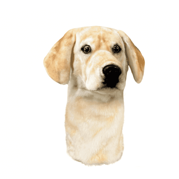 Creamy Labrador Club Headcover, Dog Golf Driver & Woods Club Cover, Labrador Dog Golf Head Cover