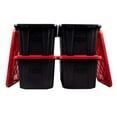 thumbnail image 6 of HDX 27 Gal. Tough Storage Tote in Black with Red Lid (4-Pack), 6 of 10