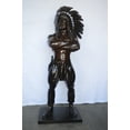 thumbnail image 2 of Indian Man Standing Bronze Statue Life Size -  Size: 30"L x 28"W x 79"H., 2 of 11