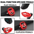 thumbnail image 7 of BUCKLOS Mountain Bike Pedals Clip in and Flat Platform Dual Sided, Lightweight Nylon Clipless Pedals Compatible with SPD Bicycle Cleats Cycling Shoes- Fit Gravel MTB Indoor Road Bike（PD-M650）, 7 of 7