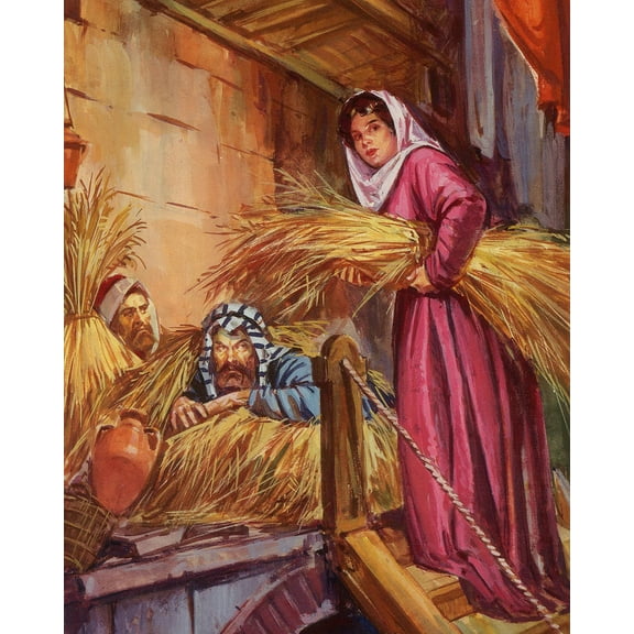 Catholic print picture - RAHAB P - 8" x 10" ready to be framed