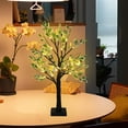thumbnail image 1 of Lámpara de mesa de de abedul, lámpara de , decoración de mesa cálida, Artificial con luces para centro de mesa de dormitorio de Negro, 1 of 8