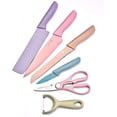 thumbnail image 3 of Juego de 6 utensilios de cocina y cuchillos de cerámica de color pastel, 3 of 6