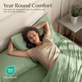 thumbnail image 4 of 3 Piece Twin XL Deep Pocket Bed Sheet Set, 16 Inches, Premium Microfiber Sheets - Sage Green, 4 of 9