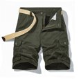 thumbnail image 1 of Abcnature Men's Athletic Shorts, Sports Gym Running Short Pants, Men Casual Solid Zipper Button Pockets Cropped Cargo Shorts, Cargo Casual Hiking Shorts Army Green XXL, 1 of 2