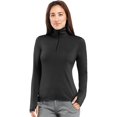 thumbnail image 1 of Icebreaker Womens Tech Top Long Sleeve Half Zip 260g Merino Wool Top Black, S, 1 of 1
