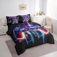 thumbnail image 3 of Castle Fairy Teens Gradient Gamepads Bedding Comforter Set,Neon Lights King Bedding Sets, 3 of 8