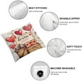 thumbnail image 4 of QZHH  Red White Valentines Day Pillow Covers Love Heart Truck Tree Wedding Cushion Case Decoration Two Sides Pattern Hidden Zipper Closure for Sofa Couch Bedroom Decor 2pc, 4 of 6