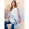 thumbnail image 3 of Roaman's Women's Plus Size Printed Lace Cardigan, 3 of 6