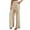 Khaki-11, variant on REALiKUN Womens Casual High Waist Cotton Linen Palazoo Pants Summer Wide Leg Trousers