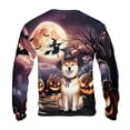 thumbnail image 2 of Spooky Halloween Night Witch Shiba Inu Glowing Pumpkins All Over Print 3D Sweatshirt Unisex Merch Shibas Dog Lovers Gifts Idea - 12015, 2 of 6