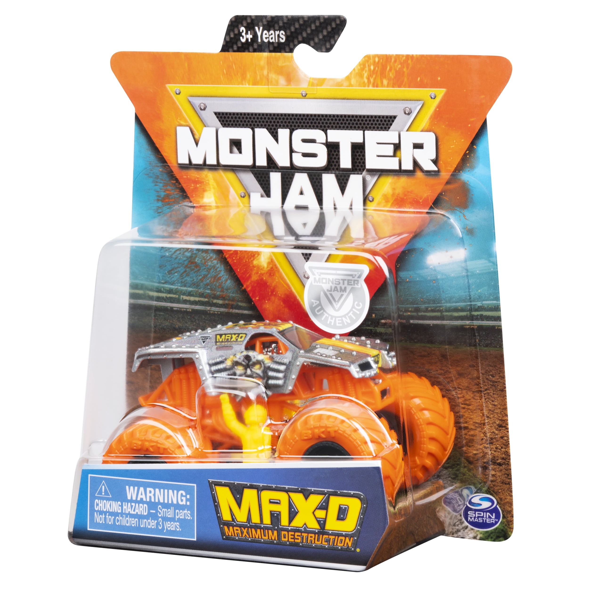 Monster Jam, Official Max D Truck, Die-Cast Vehicle, Nitro Neon