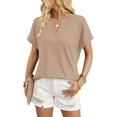 thumbnail image 5 of Wiholl Womens Blouses Summer Tops Rolled Sleeve Shirts Short Sleeve Tee Dressy Casual Summer Vacation Fashion Clothing 2026, 5 of 9