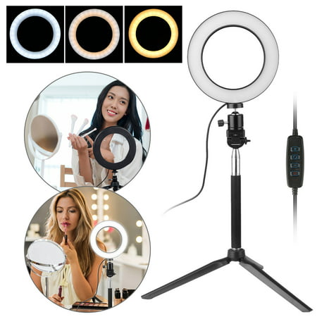 EEEKit Professional 5500K Ring Light with Stand, Dimmable 6