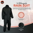 thumbnail image 2 of Daniel Smart Motorcycle Soft Polyester Rain Suit for Man Waterproof with Reflective piping and Zipper Closure., 2 of 7