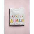 thumbnail image 3 of Coloroful Name "aurelia". Sweatshirt Women -Image by Shutterstock, Female x-Large, 3 of 4