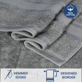 thumbnail image 5 of Casa Lino Juego De 4 Toallas De Baño Gris Plateado (54"" X 27") - Juego De Toallas De Baño Grandes - Toallas 100% Algodón Para Baño - Paquete Múltiple De Toallas De Baño Altamente Absorbentes Y De Sec, 5 of 5