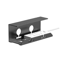 Under Desk Cable Management Metal Cable Tray Under Desk with Clamp Power Strip Cord Holder No Drilling Sturdy Spacious S