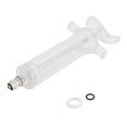 thumbnail image 1 of Jeringa de uso veterinario, inyector de alimentación Manual ajustable de acero plástico para granja ganadera, 50ml, 16,5 cm/6,5 pulgadas, 1 of 5