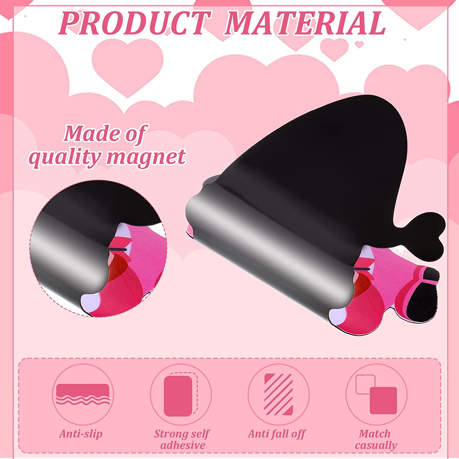 12 Pieces Valentine's Day Refrigerator Magnets Set Red Pink Holidays Magnetic Stickers Holiday Magnets Heart Magnets Valentine's Day Magnets Refrigerator Decorative Magnets for Car Door Dishwasher