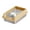 Khaki, variant on Stainless Steel Cat Litter Box, Non Stick Metal Litter Tray for Indoor Car Living Room, Easy Clean Cat Toilet with High Side, 15.7 x 11.8 x 7.1 Inches