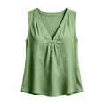 thumbnail image 6 of Breezora Womens Summer Loose V Neck Sleeveless Tank Top Solid Lightweight Breezy Casual Blouse, 6 of 6