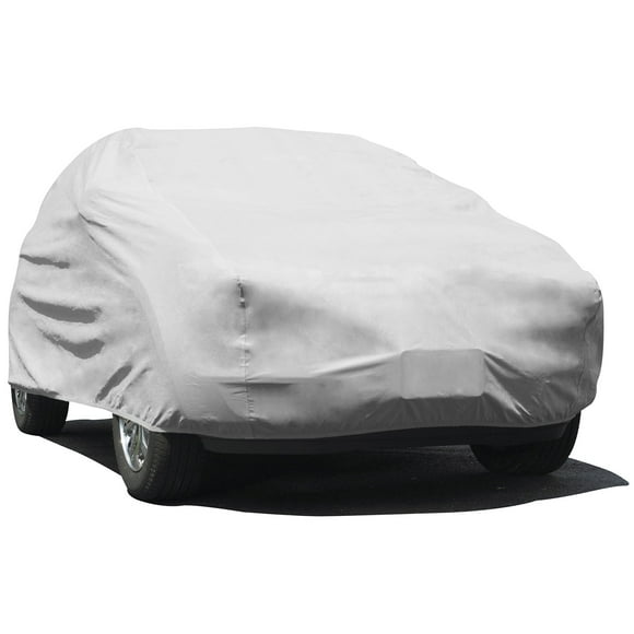 Budge Housse de SUV Lite Anti-Saleté, Résistante aux Rayures, Respirante, Anti-Poussière, Compatible avec S.U.Vs jusqu'à 210 Pouces, Gris