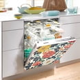 thumbnail image 2 of Yayeee Magnetic Dishwasher Cover for The Front Decoration Home Kitchen Machine Sticker Protector, Red Flowers Pattern, 2 of 6