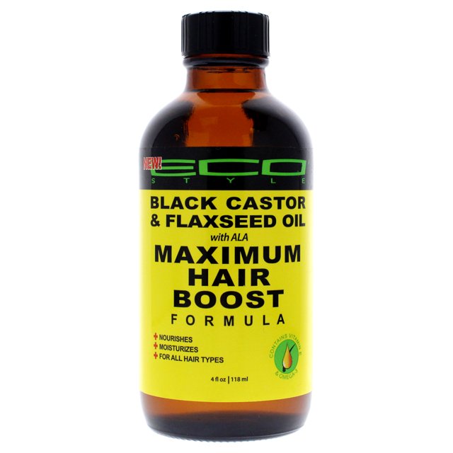 Aceite para el crecimiento del cabello Ecoco Ricino negro y linaza 4 oz