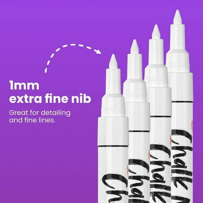 White Liquid Chalk Marker Pen (6 Pack) - Chalkola Art Supply
