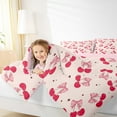 thumbnail image 4 of Castle Fairy Kawaii Cherry Bow Tie 3-Piece Full Size Comforter Sets for Children Girls,Stars Print Bedding Comforter Set,Dreamy Princess Lightweight Bedding Sets,Microfiber Bedroom Decor, 4 of 8
