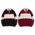 thumbnail image 4 of 2DXuixsh Chandail en Molleton pour Hommes Épais à Col Rabattu Chandail Veste Automne Hiver Décontracté Manches Longues Chemise Confortable Col Rond Chandails en Molleton Hauts Noir Taille TTG, 4 of 6