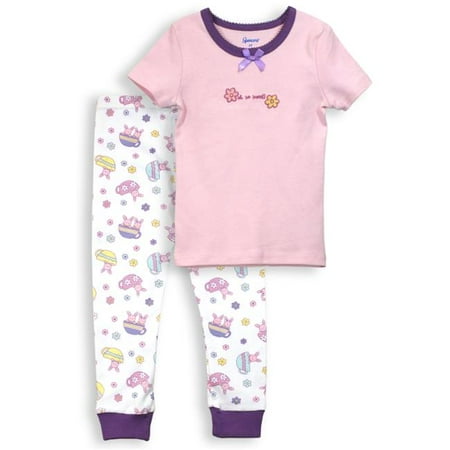 

Spencers Tea Bunnies Pajama - Pink & All-Over Print - 5 Toddler 2 Piece