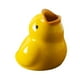 thumbnail image 3 of Portacepillos de dientes de cerámica con forma de pato, organizador de cepillos de dientes portátil para escritorio, adorno de pato Mira hacia arriba en amarillo, 3 of 9