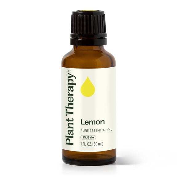 Plant Therapy Lemon Essential Oil 30 mL (1 oz) 100% Pure, Undiluted, Natural Aromatherapy