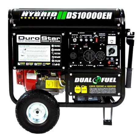DuroStar DS10000EH 10000 Watt 18 Hp Dual Fuel HYBRID Generator w/ Electric Start