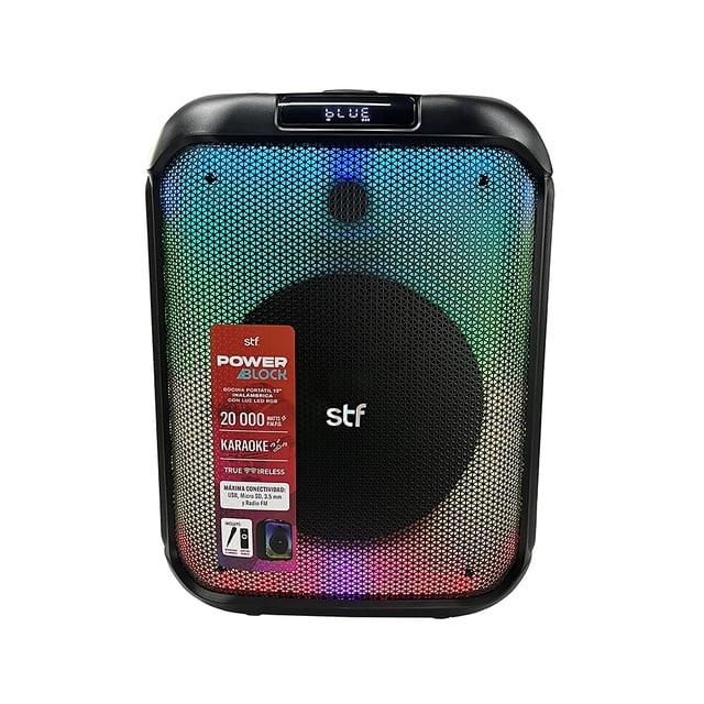 Bocina Inalámbrica Power Block Stf 12 Con Luz Led
