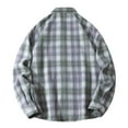 thumbnail image 4 of Wiicoznt Men's Plaid Shirt Stylish Button Down Sweatshirt Casual Long Sleeve Fall Hoodies with Pockets for Holiday M-5XL, 4 of 4