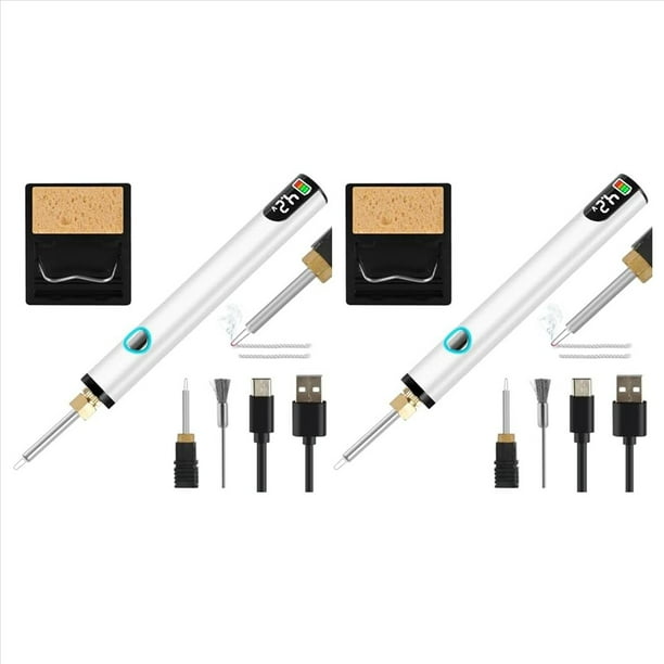 2X Kit de Quemador de Hilo Recargable para Hacer Joyas, Herramienta Digital para Quitar Hilos, en , Costura, Tejido y Encordado B